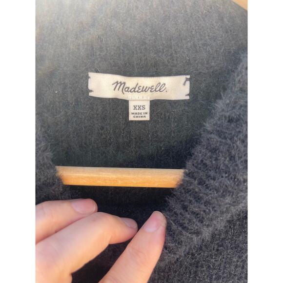 Madewell Eaton Puff Sleeve Pullover Sweater Black- XXS - Picture 7 of 8